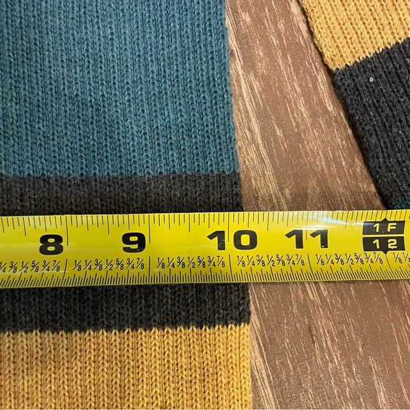 Handmade Peru Cotton Blend Xtra Long Colorful Striped Scarf Artisan Made Unisex - Picture 5 of 8